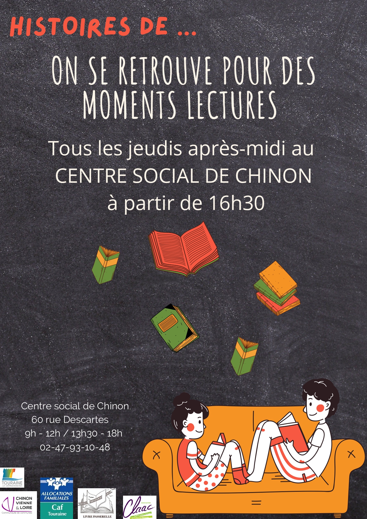 Chinon - Histoire de lire @ Centre social | Chinon | Centre-Val de Loire | France