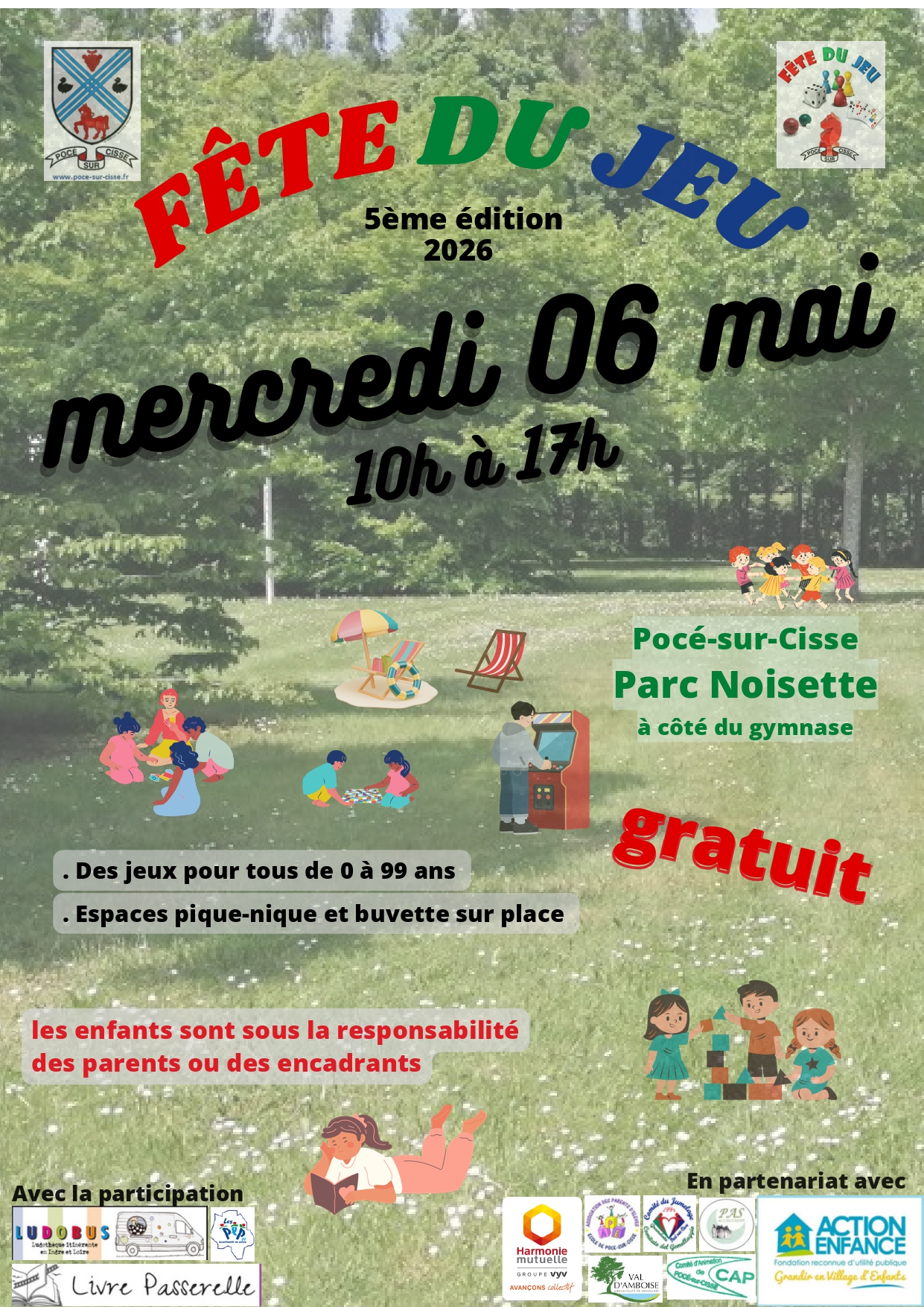 POCE SUR CISSE - Fête du jeu @ Parc Noisette | Pocé-sur-Cisse | Centre-Val de Loire | France